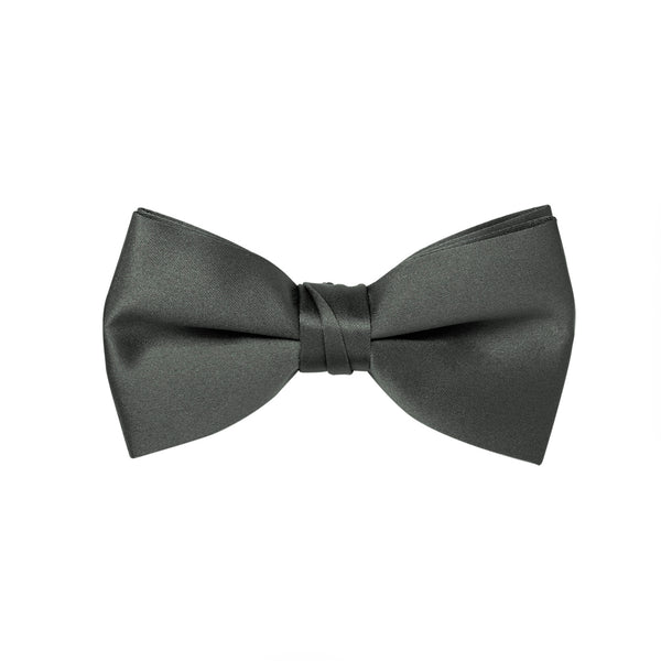 A classic charcoal satin bow tie that delivers a perfect knot every time. Ideal for formal events, tuxedos, and dress occasions.