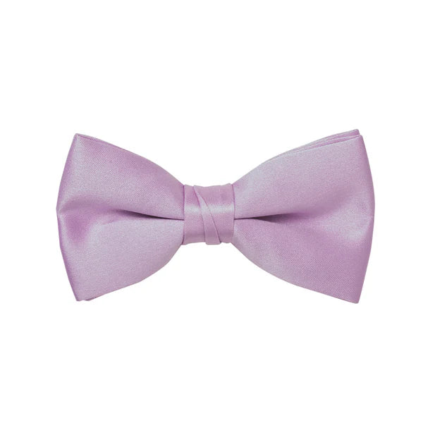 Lilac Purple Satin Bow Tie
