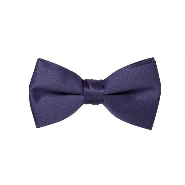 A classic pre-tied lapis satin bow tie that delivers a perfect knot every time. Ideal for formal events, tuxedos, and dress occasions.