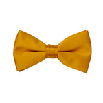 A classic gold satin bow tie that delivers a perfect knot every time. Ideal for formal events, tuxedos, and dress occasions.