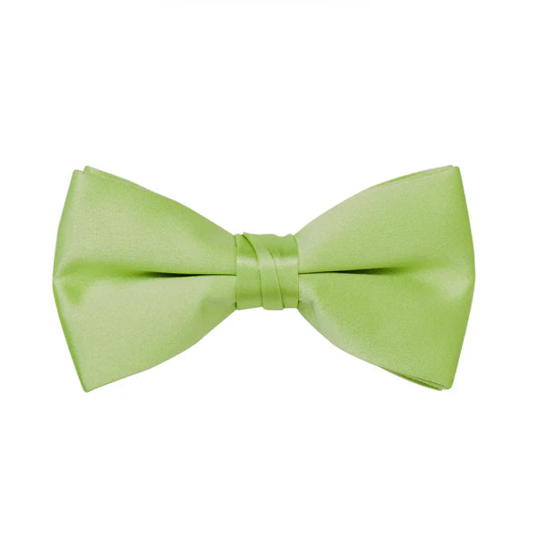 Lime Green Satin Bow Tie