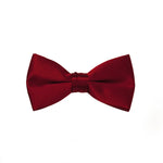 A classic apple red satin bow tie that delivers a perfect knot every time. Ideal for formal events, tuxedos, and dress occasions.