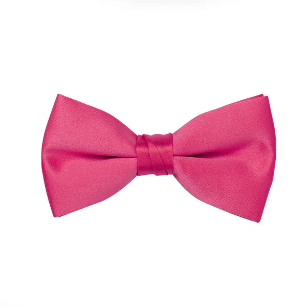 A classic hot pink satin bow tie that delivers a perfect knot every time. Ideal for formal events, tuxedos, and dress occasions.