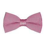 A classic pre-tied dusty rose satin bow tie that delivers a perfect knot every time.