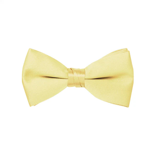 Yellow Satin Bow Tie - Stylish and Formal