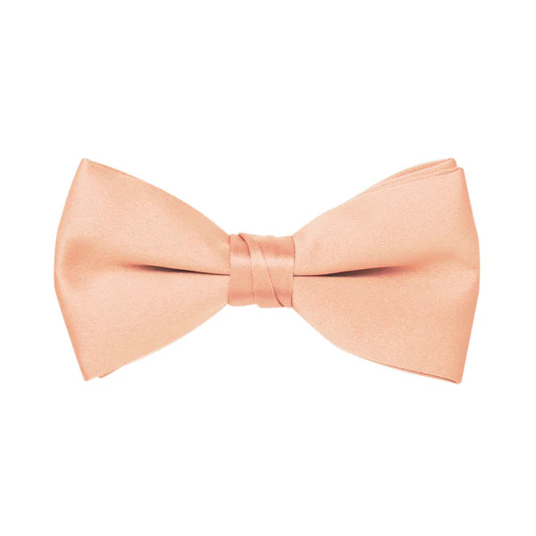 A classic peach satin bow tie that delivers a perfect knot every time. Ideal for formal events, tuxedos, and dress occasions.