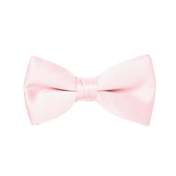 A classic light pink satin bow tie that delivers a perfect knot every time. Ideal for formal events, tuxedos, and dress occasions.