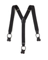 Black Button End Suspenders - Stylish and Formal