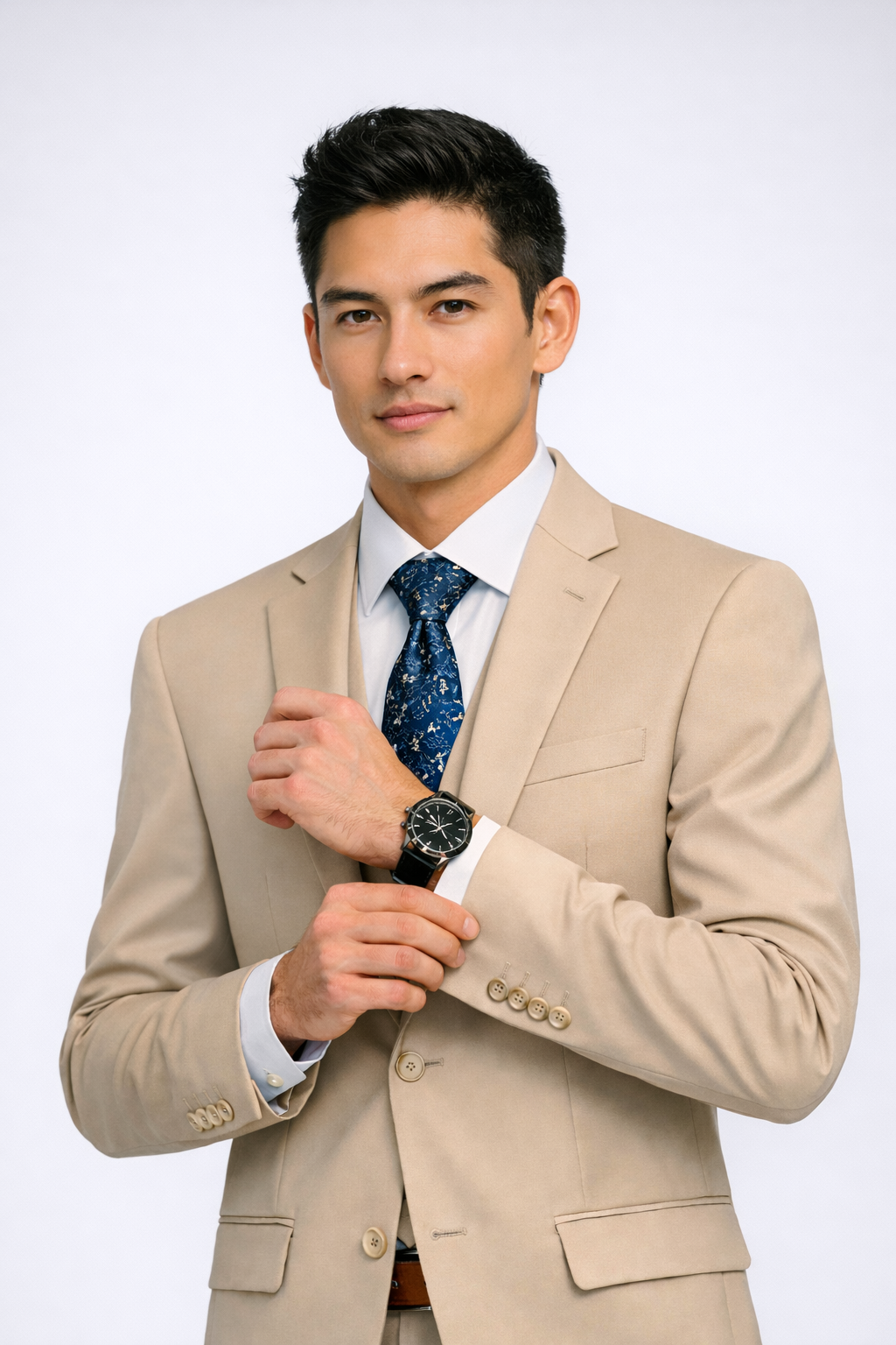 Men's Tan Slim Fit Suit