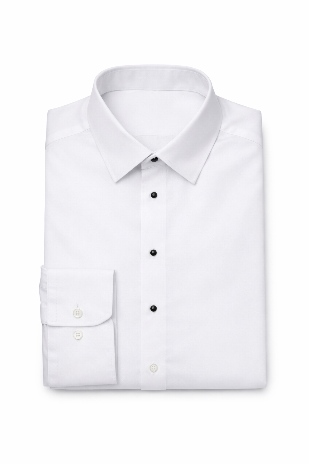 Men's White Microfiber Dress Shirt