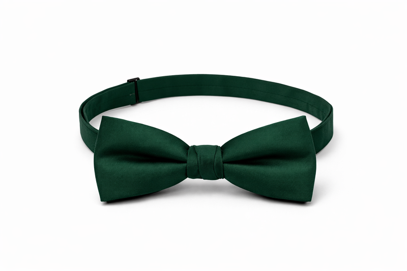 Gently used bright green bow tie with adjustable hook closure. Pre-tied for instant wear.