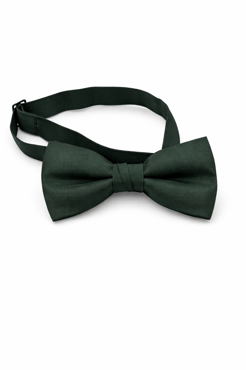 Gently used Hunter Green Striped Bowtie with adjustable hook closure.