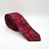 Crimson Rose Floral Patterned Neck Tie