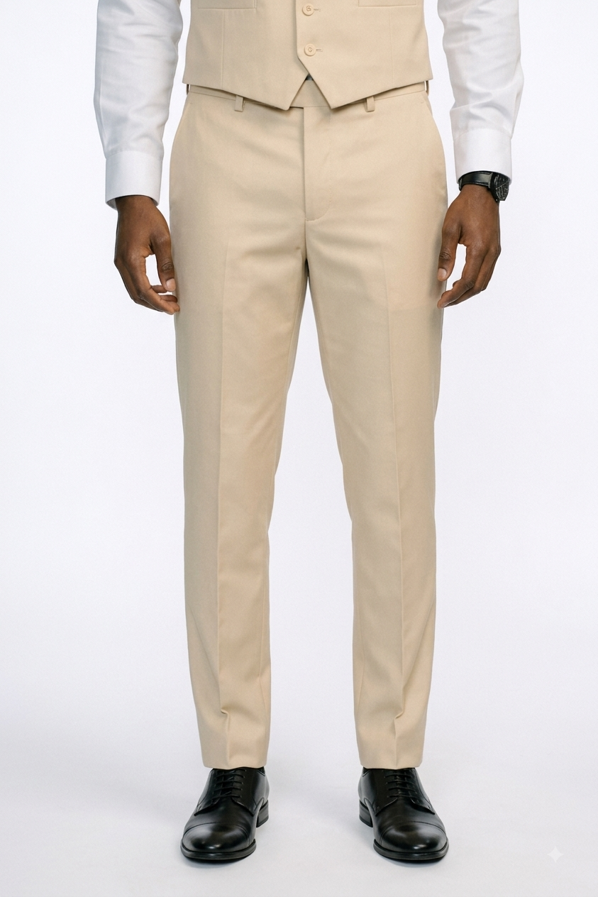 Men's Cream Slim Fit Suit