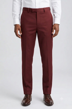 Men's Burgundy Slim Fit Suit
