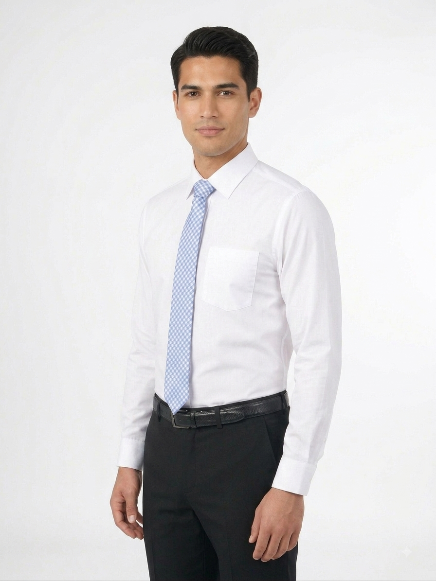 Men's Stretch White Dress Shirt