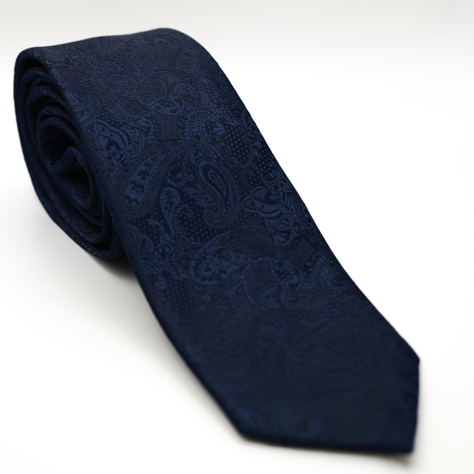 Navy Paisley