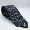 Tiny Tasteful Flowers Black Neck Tie